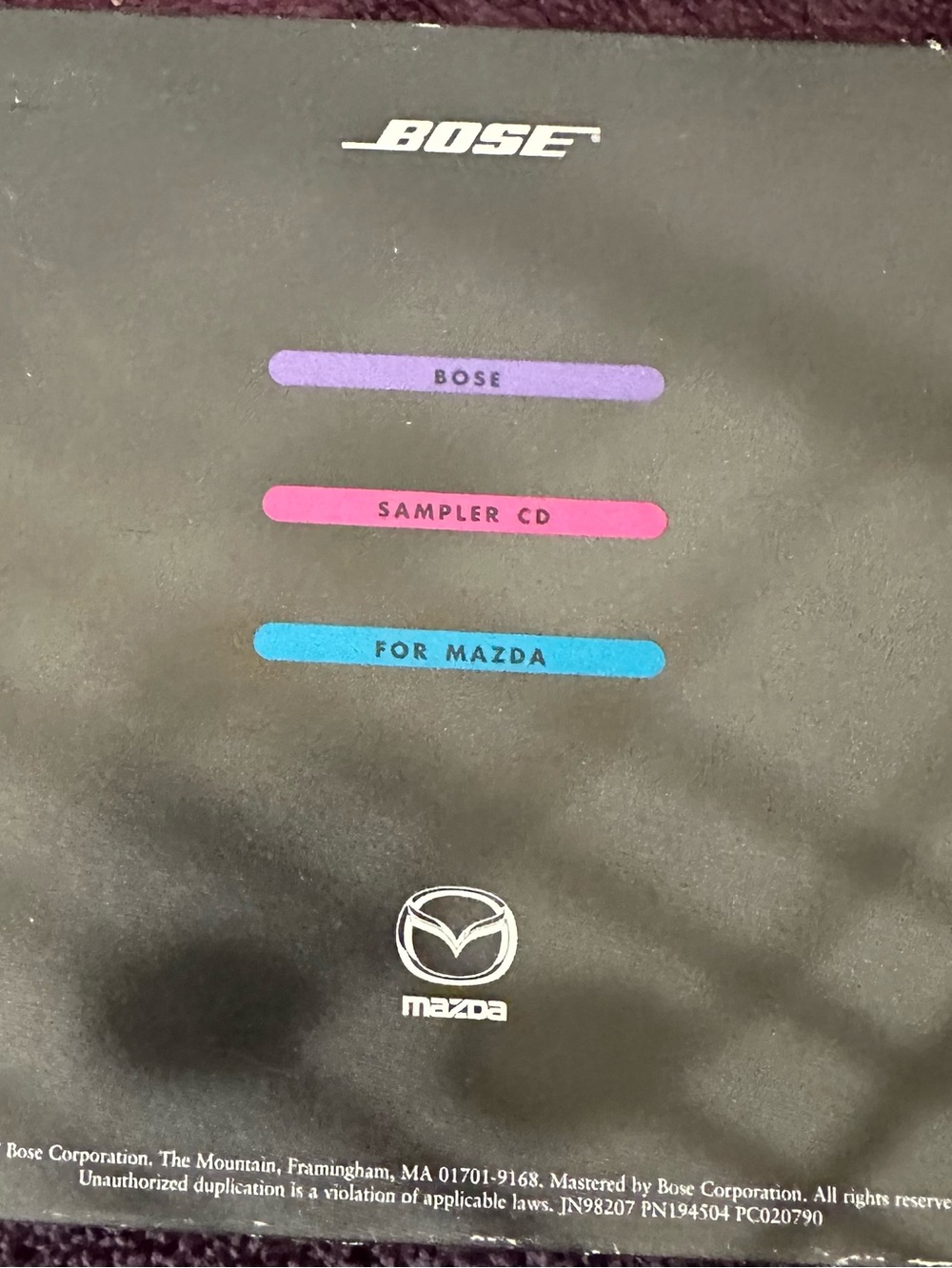 Bose CD Sampler For Mazda